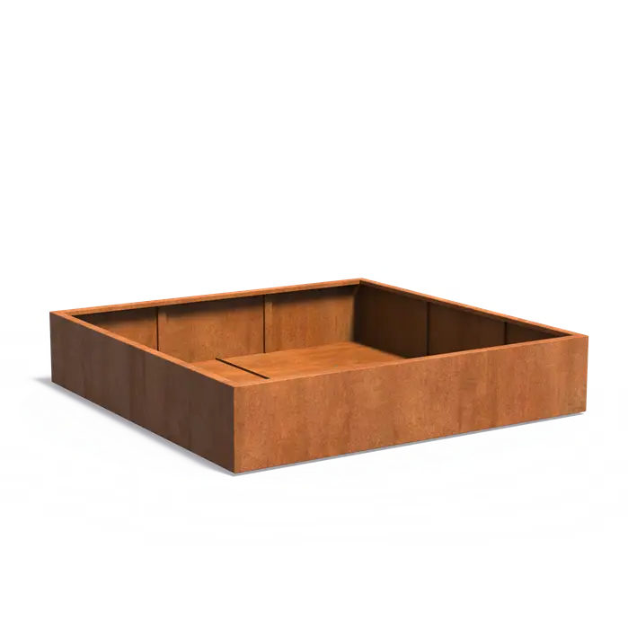 Corten Steel Square Carezz Planter (10285741736129) (15020099338625)