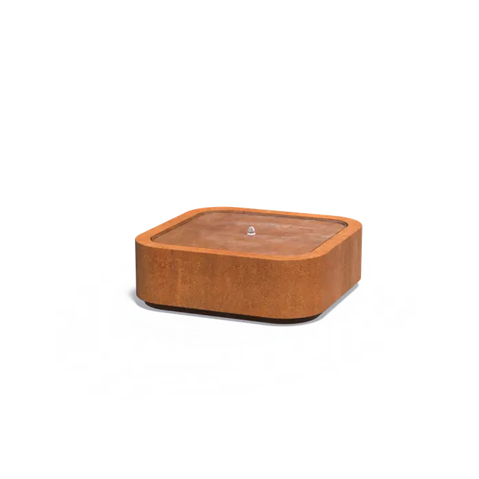 Corten Steel PREMIUM Square Water Table