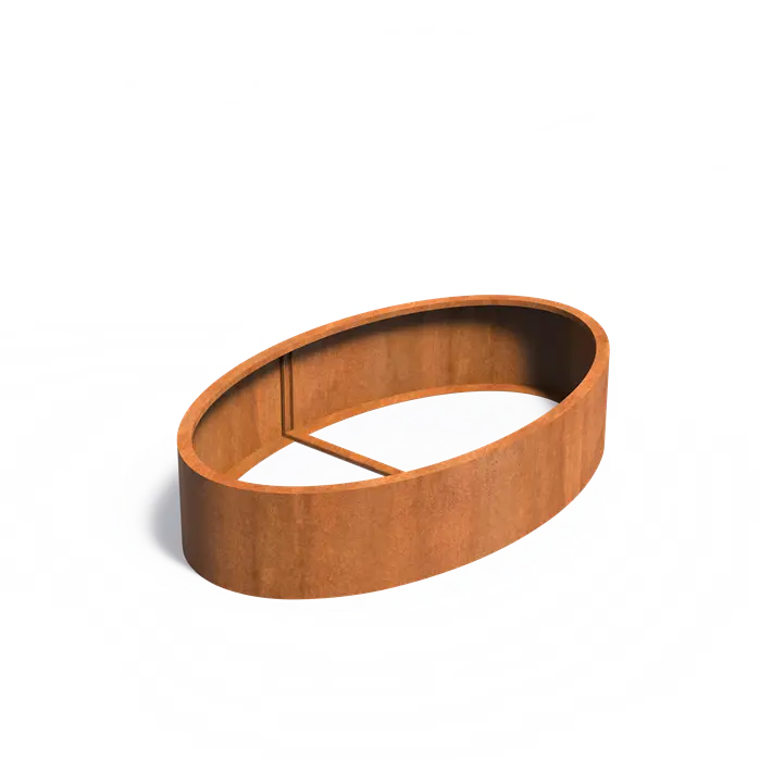 Corten Steel Bottomless Elipse Planter