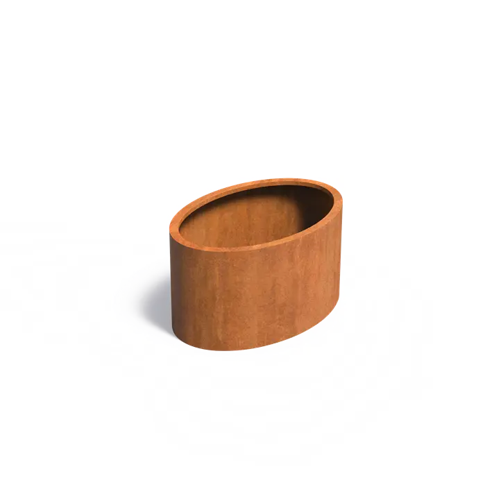 Corten Steel Bottomless Elipse Planter