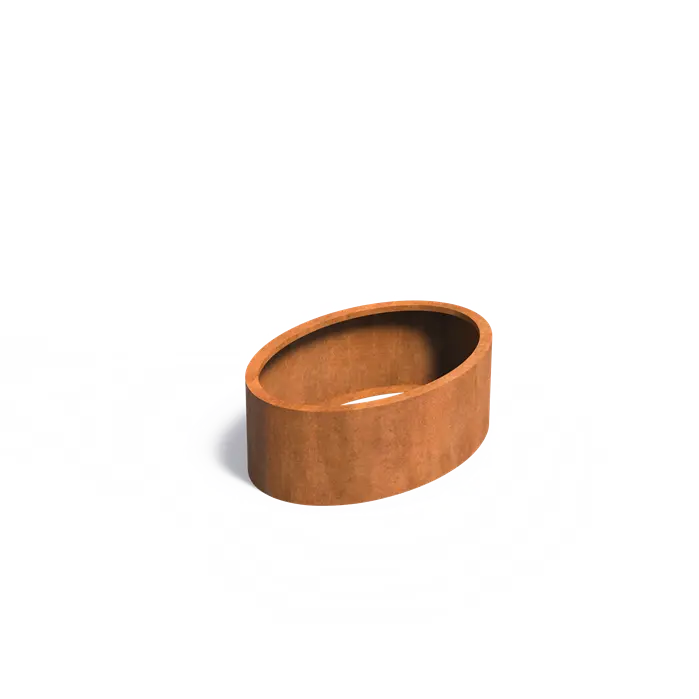 Corten Steel Bottomless Elipse Planter