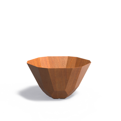 Corten Steel Facet Planter (10139817672897)