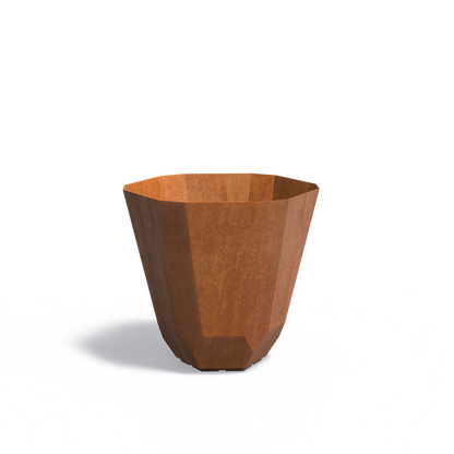 Corten Steel Facet Planter (10139817672897)