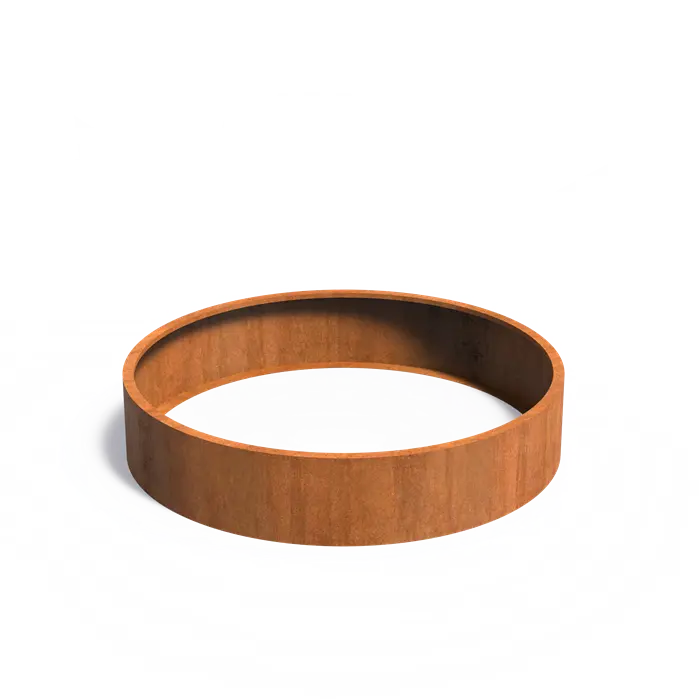 Corten Steel Circum Bottomless Cylinder Planter