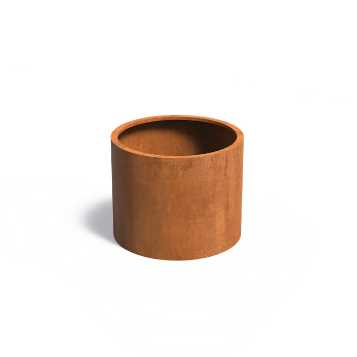Corten Steel Circum Bottomless Cylinder Planter