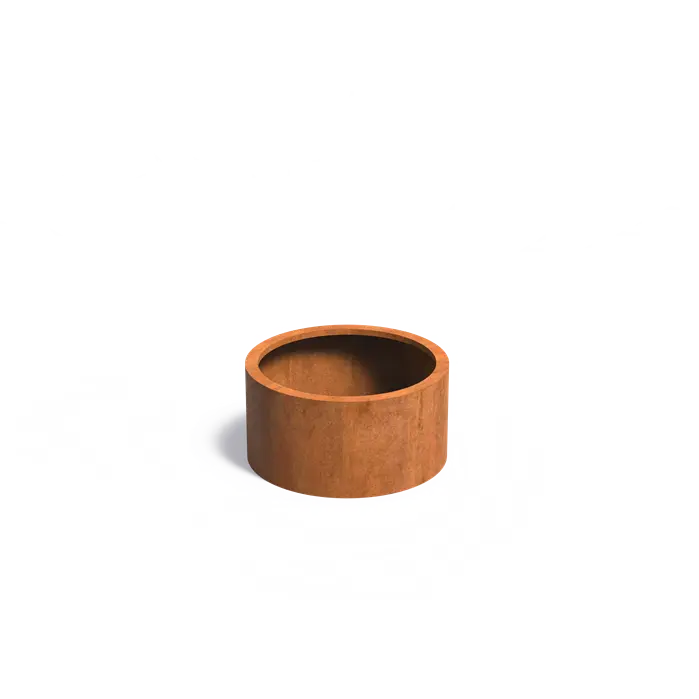 Corten Steel Circum Bottomless Cylinder Planter