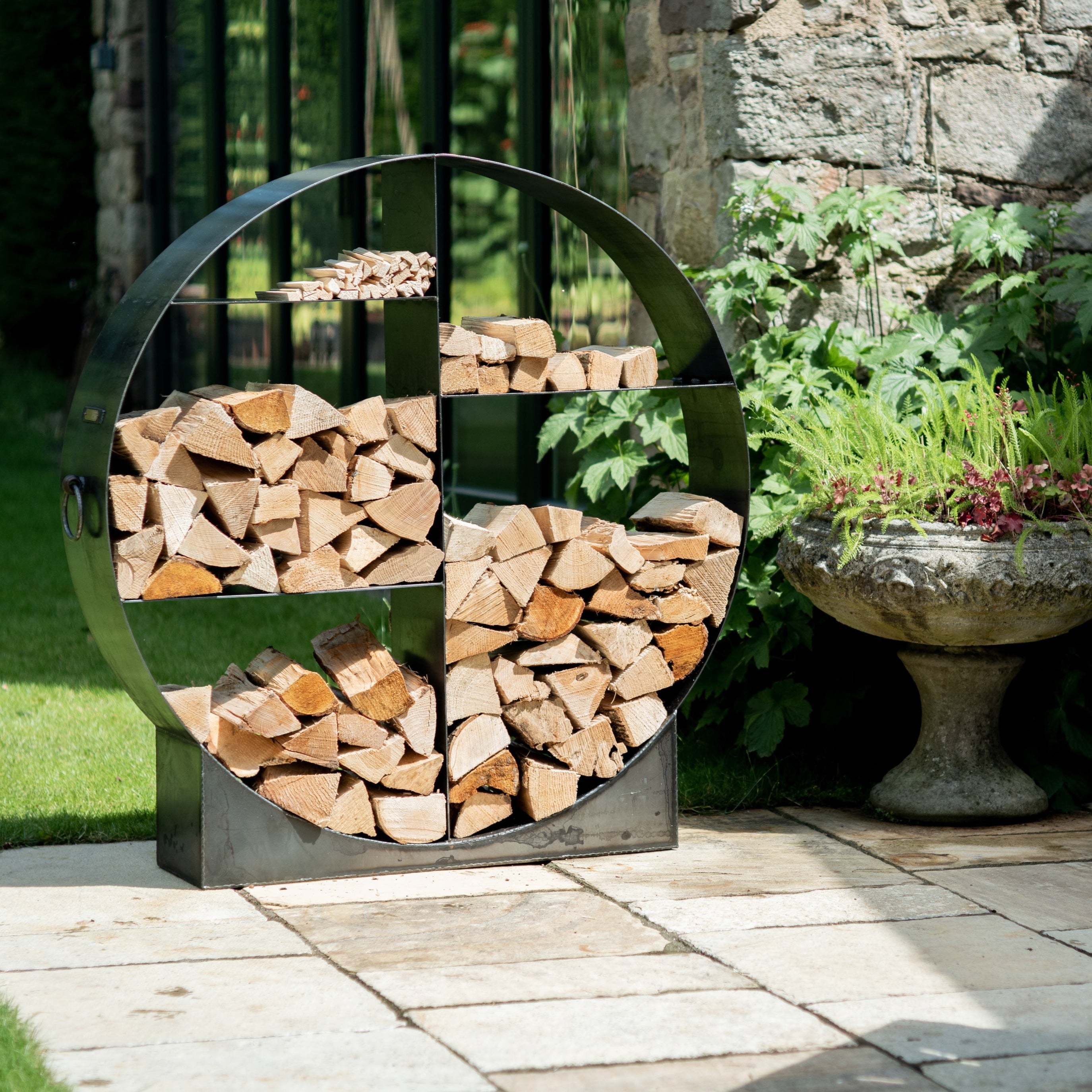 Steel Circular Log Store – Urban Grow UK Ltd