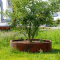 Corten Steel Circum Bottomless Cylinder Planter