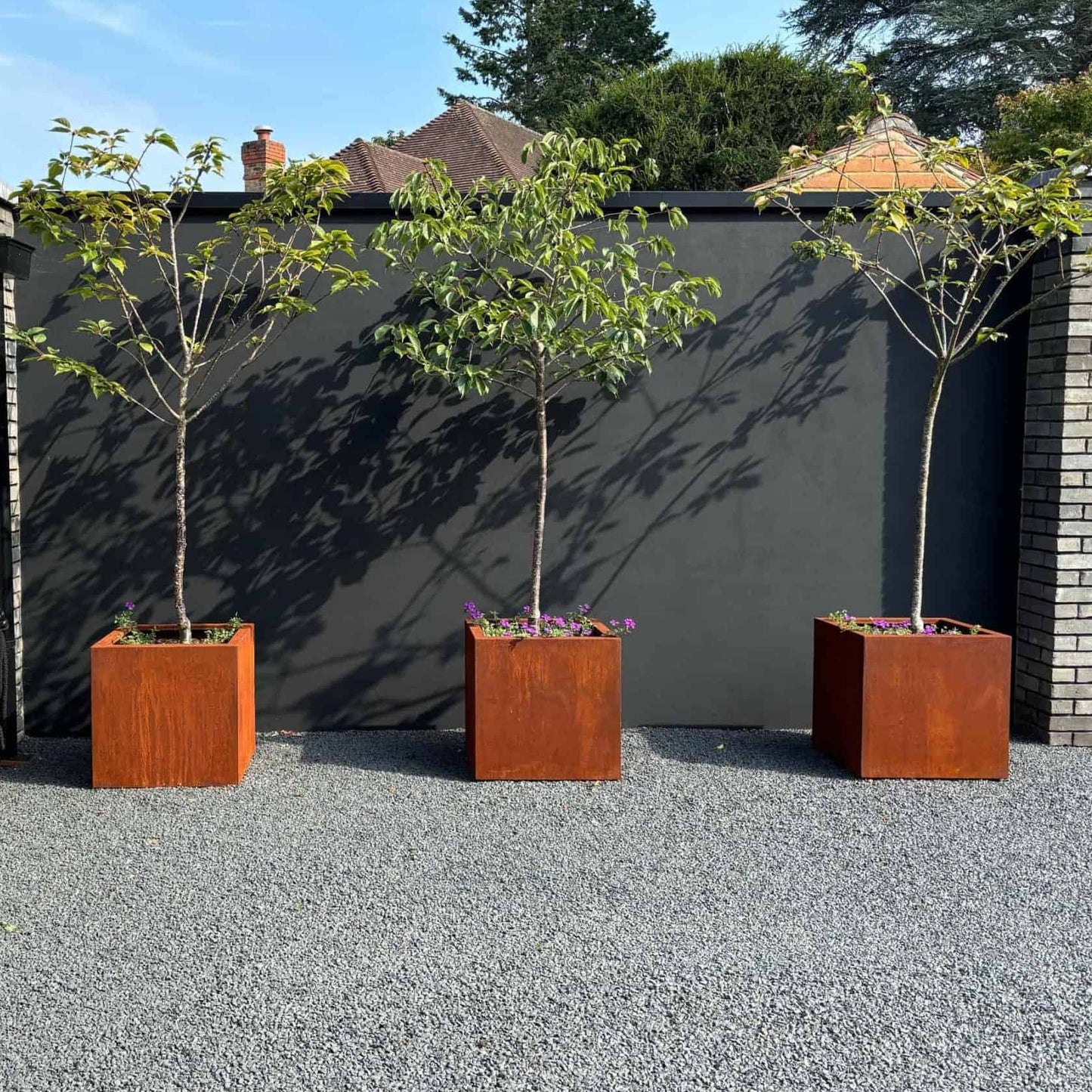Ripley Corten Steel Cube Box Planter