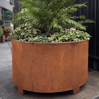 Rotunda Corten Steel Cylindrical Planter