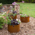 Hackfall Corten Steel Bottomless Cylindrical Planter (7656388788417)