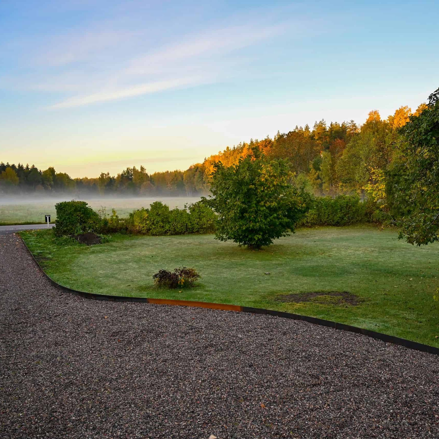 3mm Corten steel garden edging