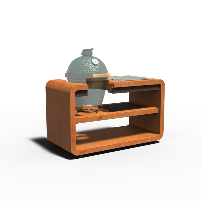 Big Green Egg Kamado Corten steel kitchen work station