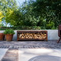 Corten Steel Log Store Bench (5718249177252)
