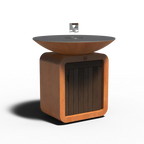 Corten Steel Seare Halo Piezo Plancha Gas Grill