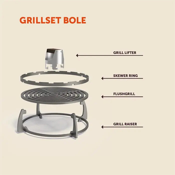 Corten Steel Seare Halo Plancha Grill