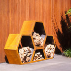 Corten Steel Hex Log Storage (10562705686721)