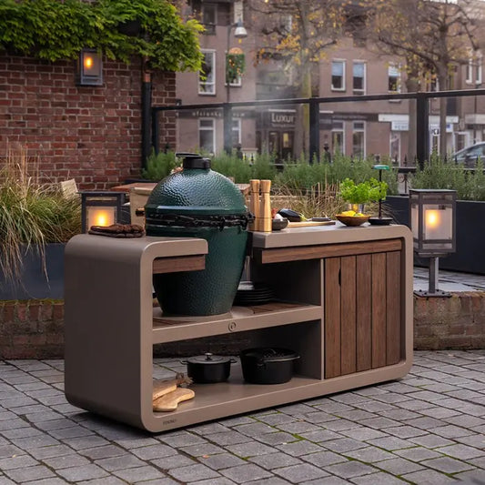 Big Green Egg Kamado Corten steel kitchen work station