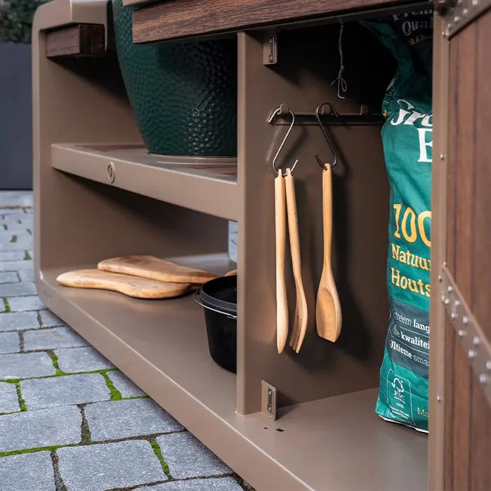 Big Green Egg Kamado Corten steel kitchen work station