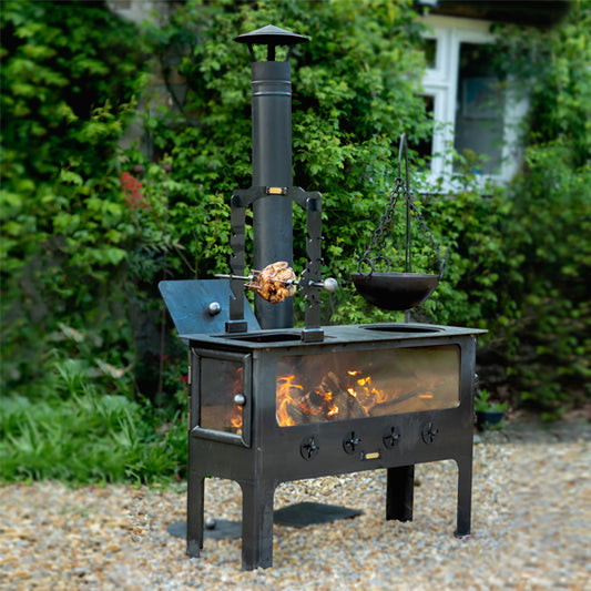 Large Outdoor Wood Burner BBQ Kitchen