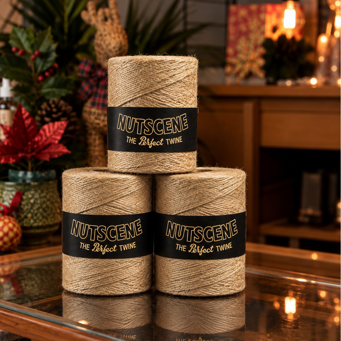 Large Spool Natural 3ply Jute Twine 600m