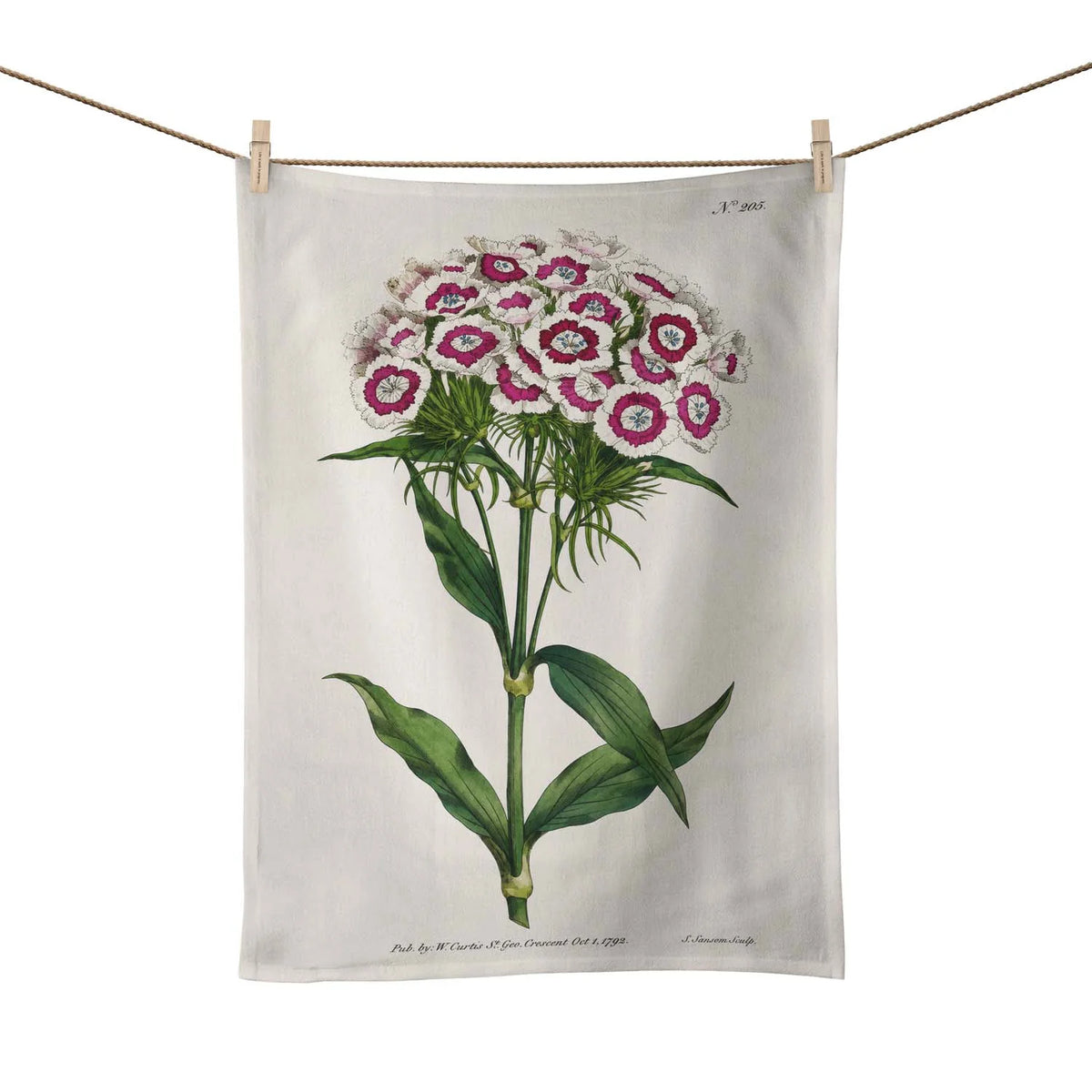 Handmade Cotton Tea Towel Botanical Collection