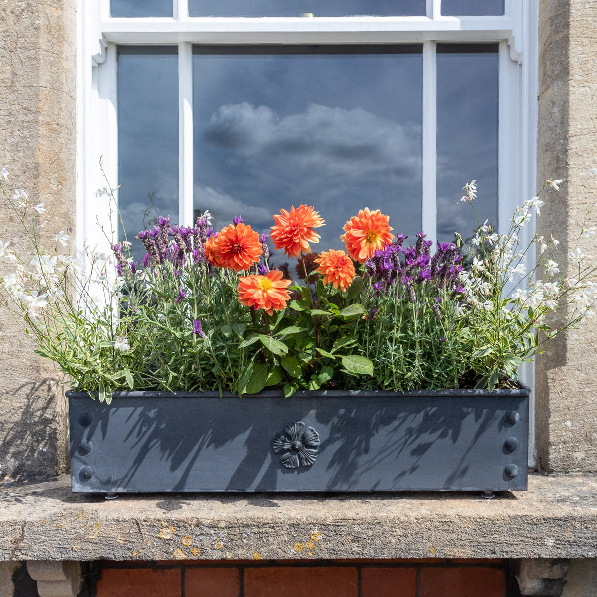 Traditional Galvanised Steel Window Box Planter | Urban Grow – Urban ...