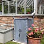 Hand-crafted galvanized steel water butt with a capacity of 330 liters, featuring a traditional design inspired by 18th-century lead cisterns. (7702905290945) (15008029573505)