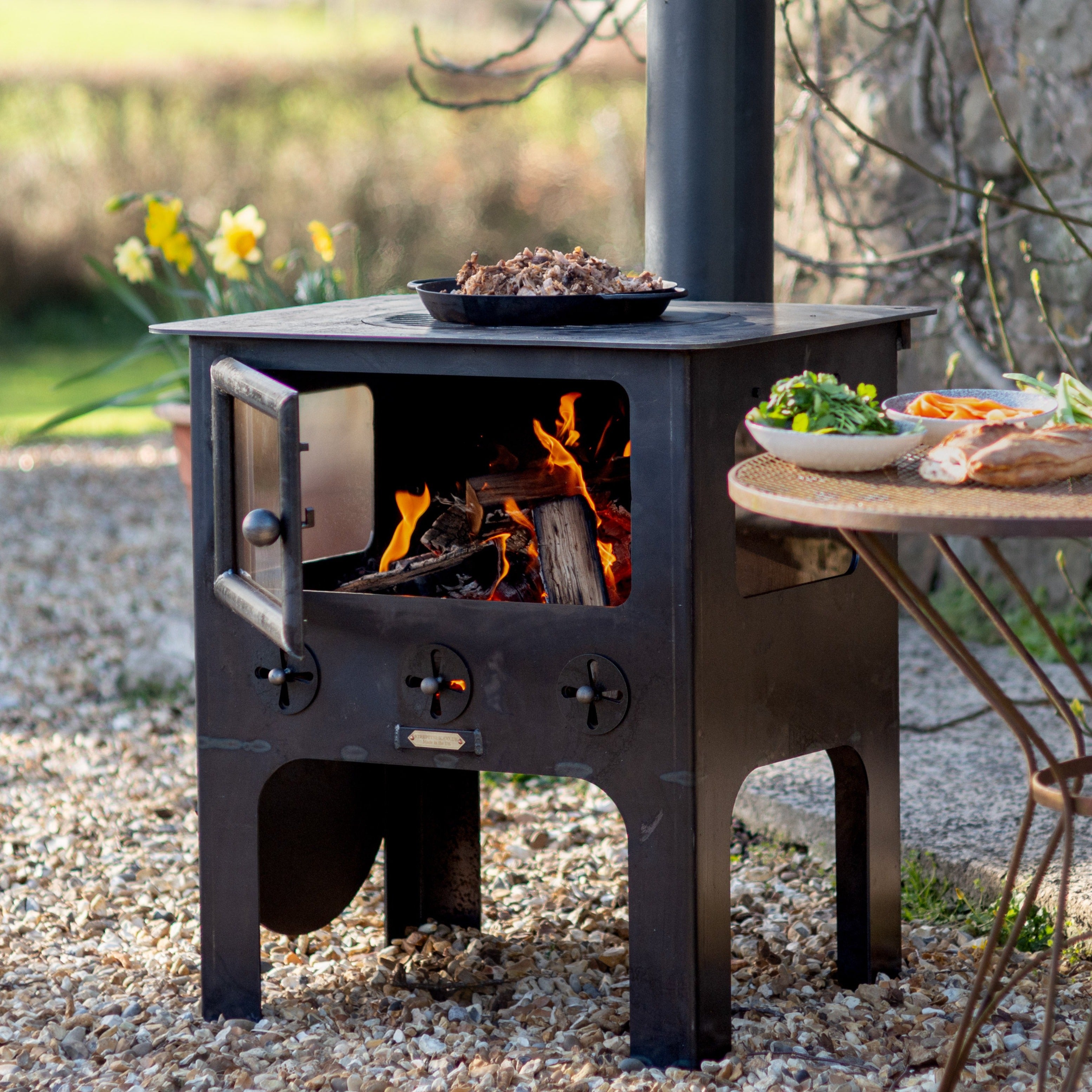 Medium Outdoor Wood Burner BBQ Kitchen (10150221021377)