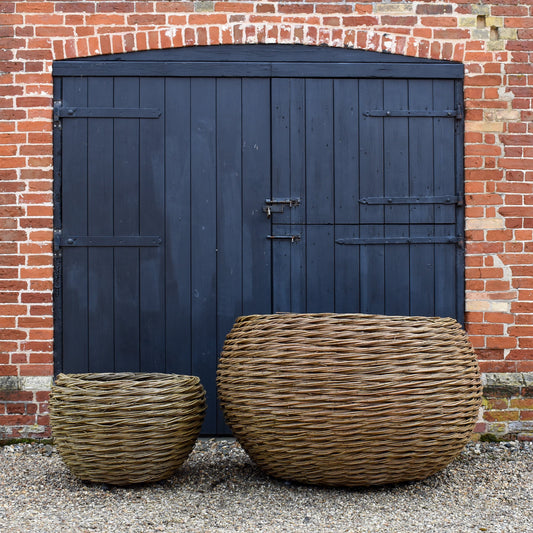 Extra Large Woven Willow Round Planter (15065096028545) (15065098715521)