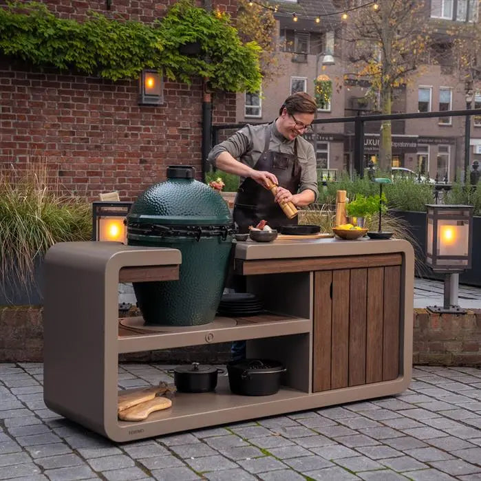 Big Green Egg Kamado Corten steel kitchen work station