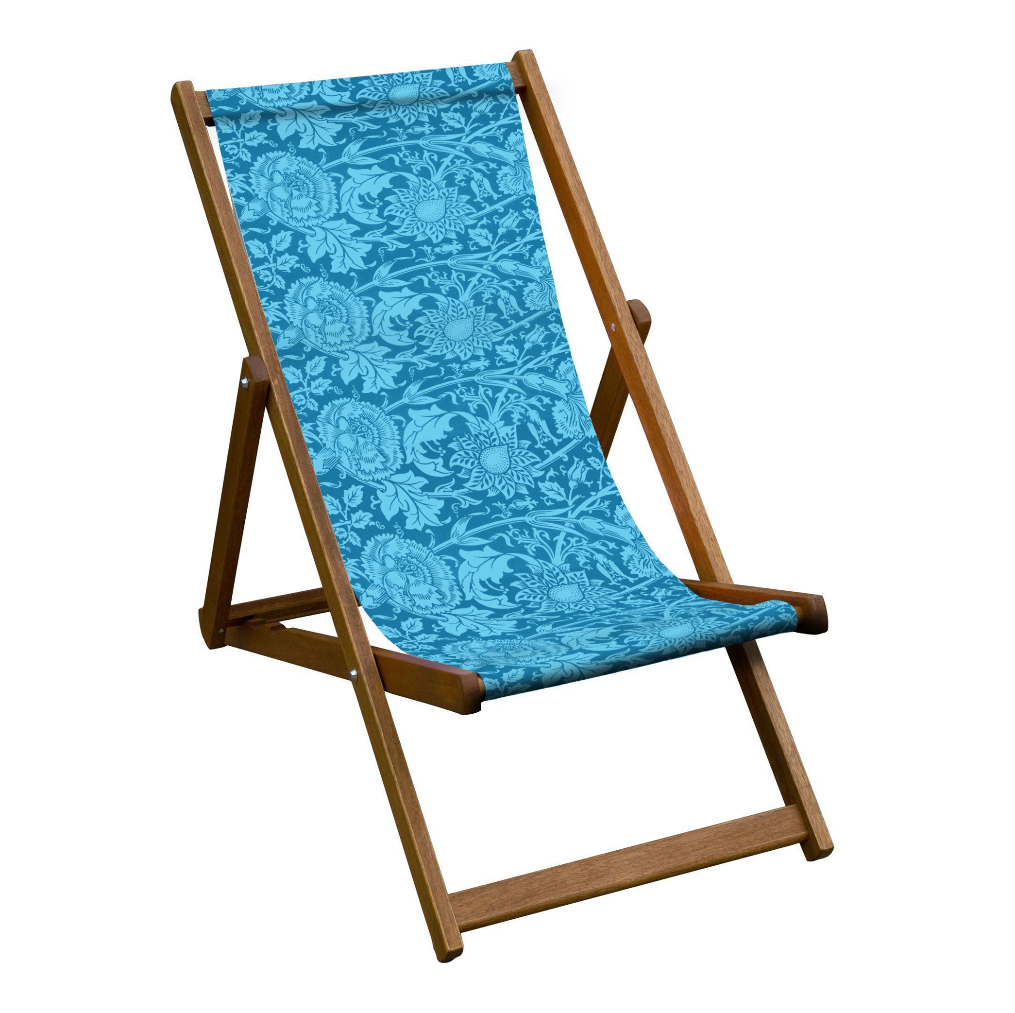 Oiled Birch Garden Deckchair William Morris Collection