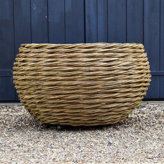 Large Woven Willow Round Planter (15038521213313) (15065096028545) (15065098715521)