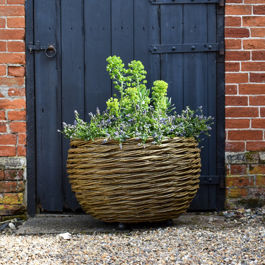 Small Woven Willow Round Planter (15038401905025)