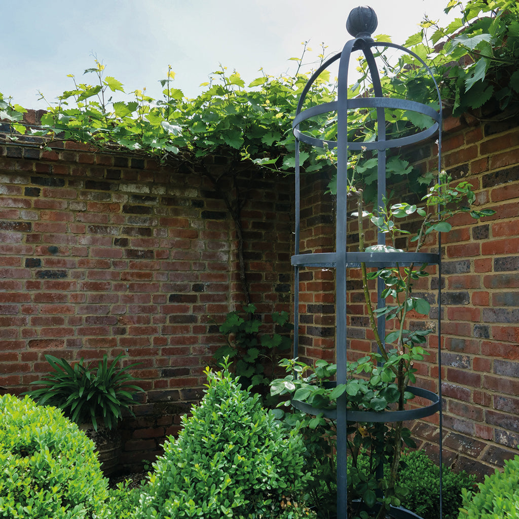 Round Galvanised Steel Obelisk Plant Support (10172707897537)