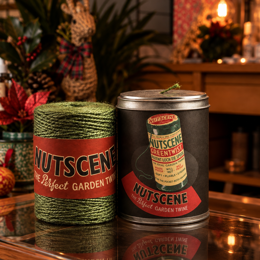 Twine in a Tin Retro Style Green 2ply Twine 200M