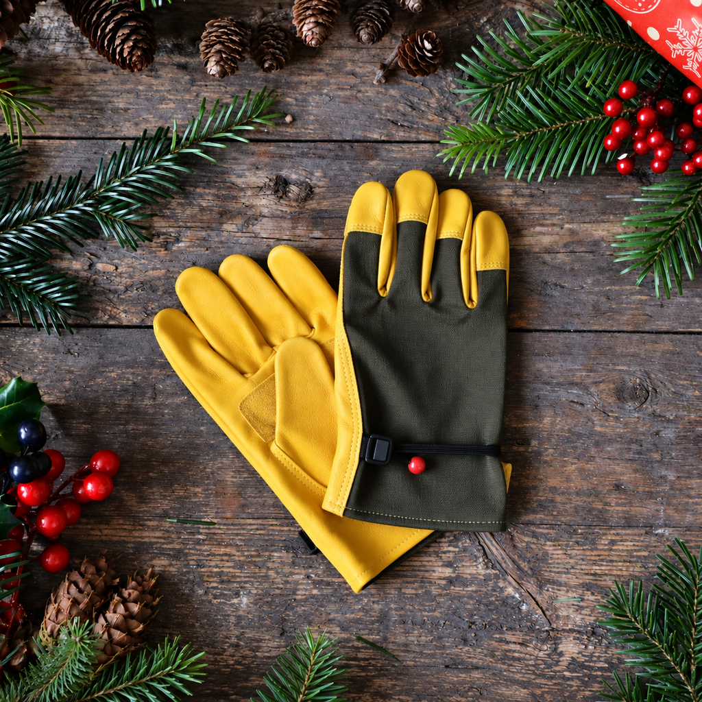 All Purpose Saddle Tan Canvas Leather Gloves
