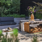 Corten Steel Serra Log Store Bench