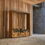 Corten Steel Upright Serra Log Store