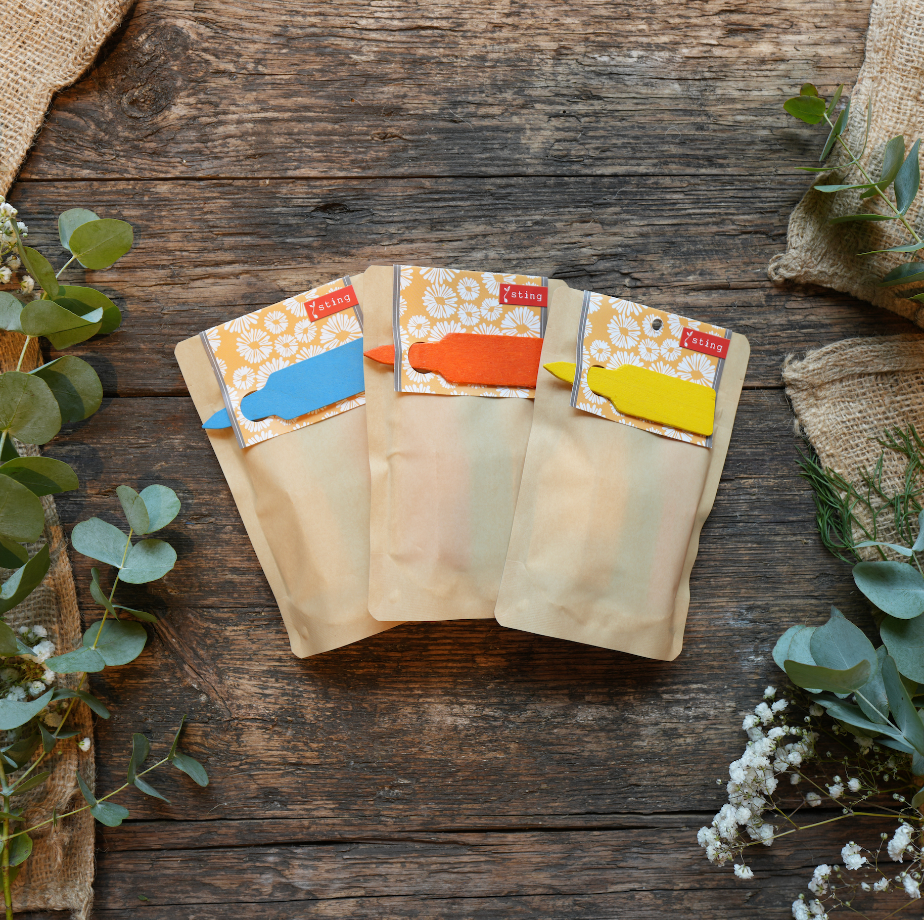20 assorted wood stubby plant labels