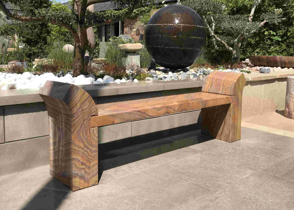Strabo Rainbow Stone Bench (7564855378113)