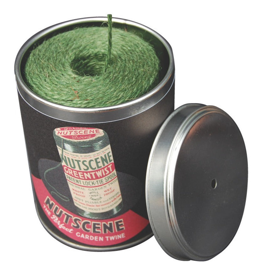 Twine in a Tin Retro Style Green 2ply Twine 200M