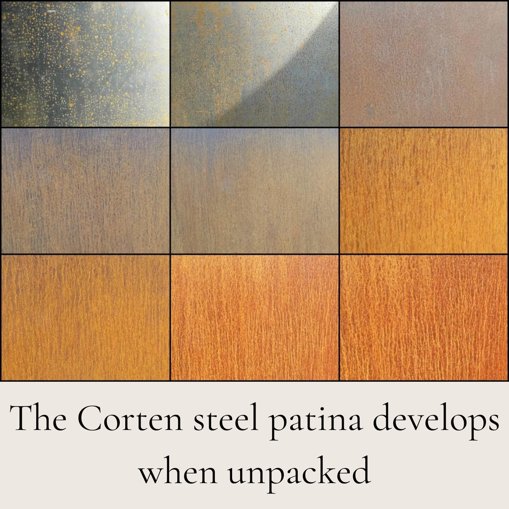 British Corten Steel Circular Water Table