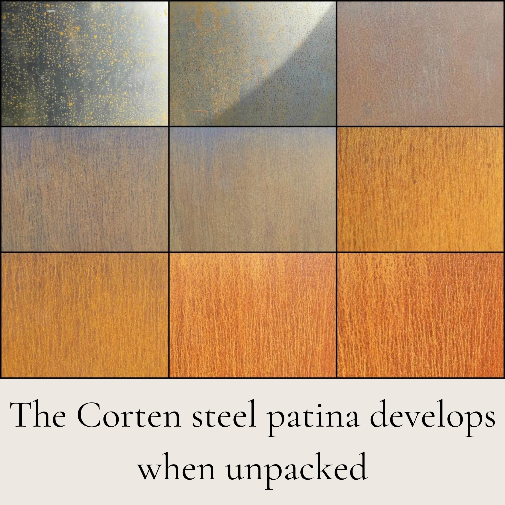 British Corten Steel Circular Water Table