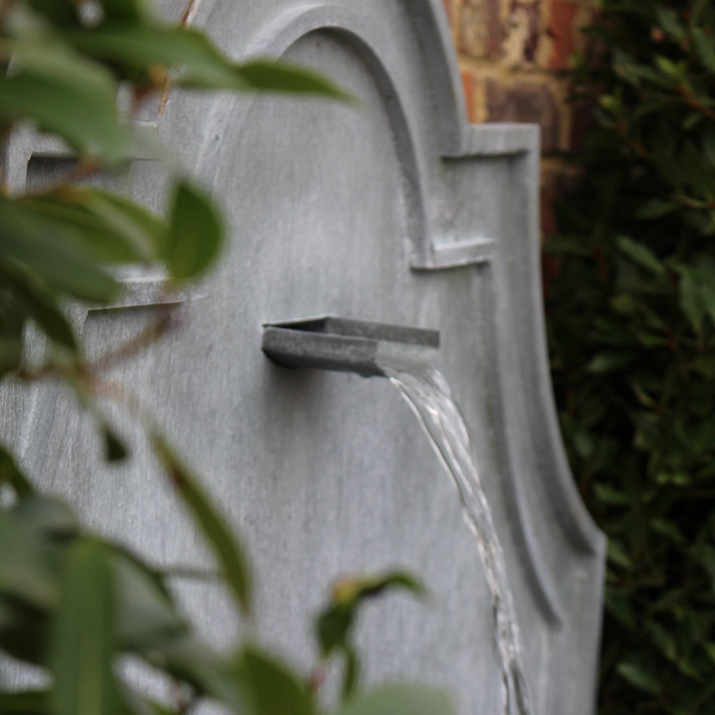 Tiber Galvanised Zinc Curved Water Fountain