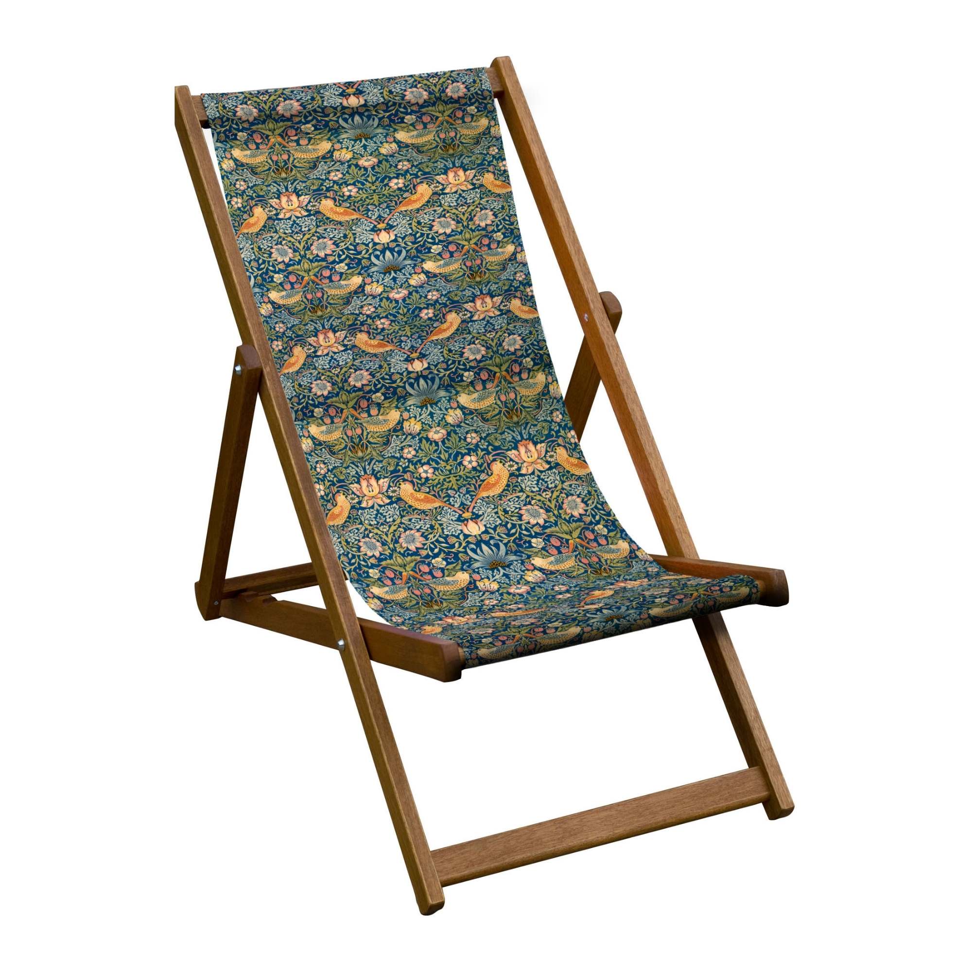 Oiled Birch Garden Deckchair William Morris Collection