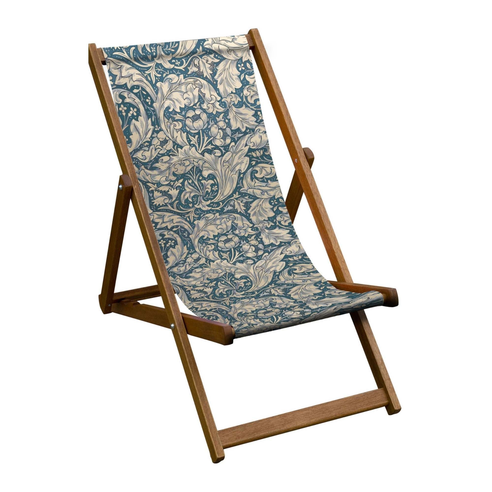 Oiled Birch Garden Deckchair William Morris Collection
