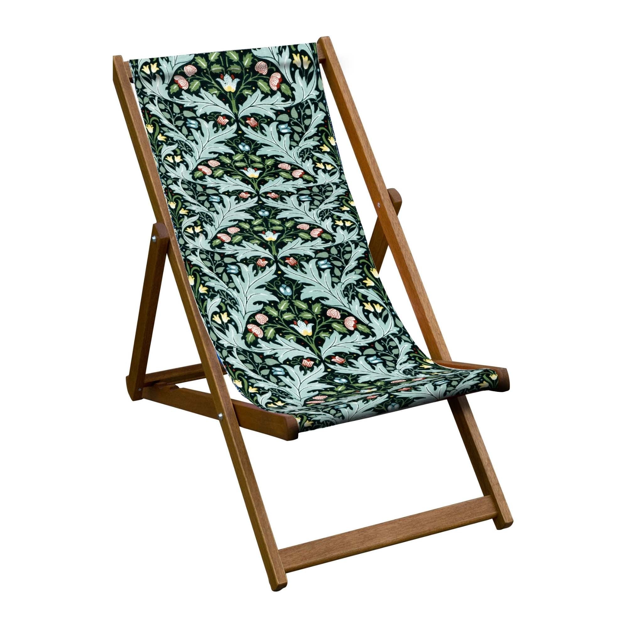Oiled Birch Garden Deckchair William Morris Collection