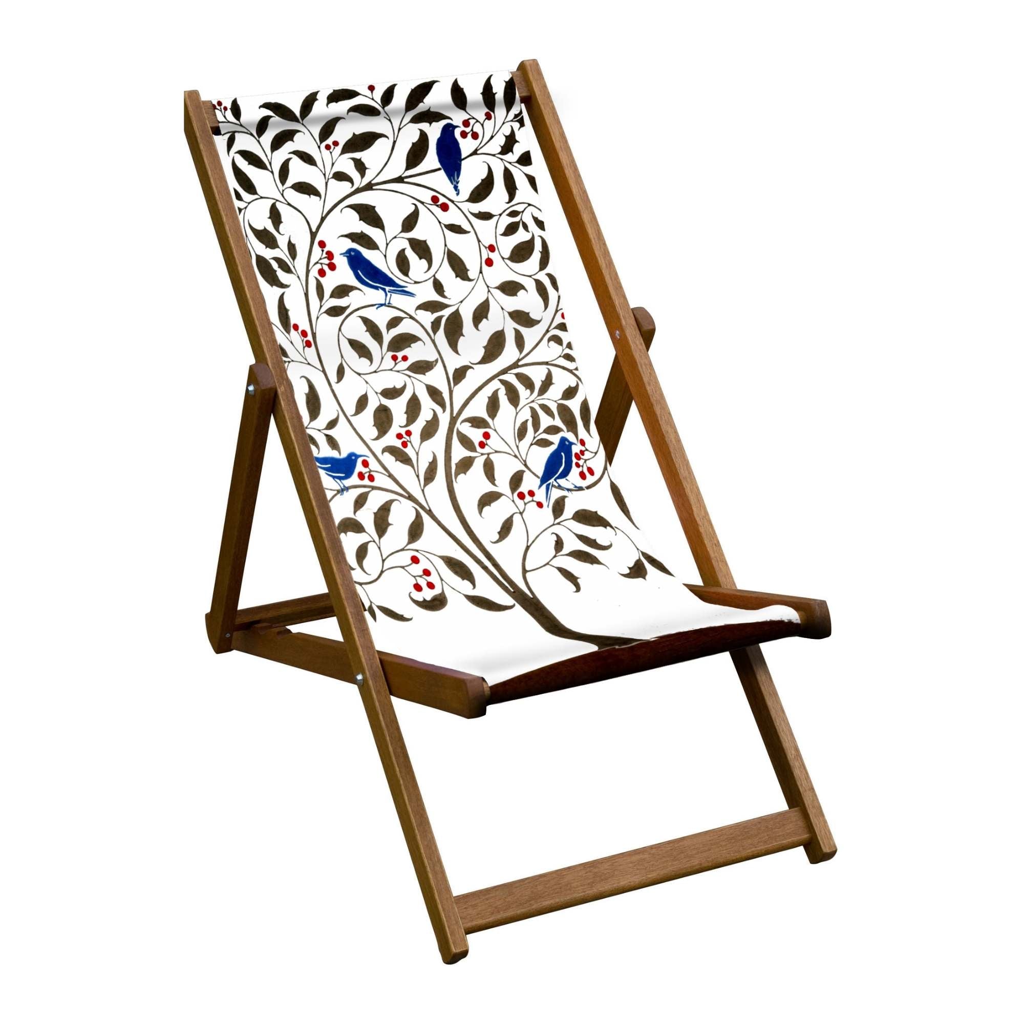 Oiled Birch Garden Deckchair William Morris Collection