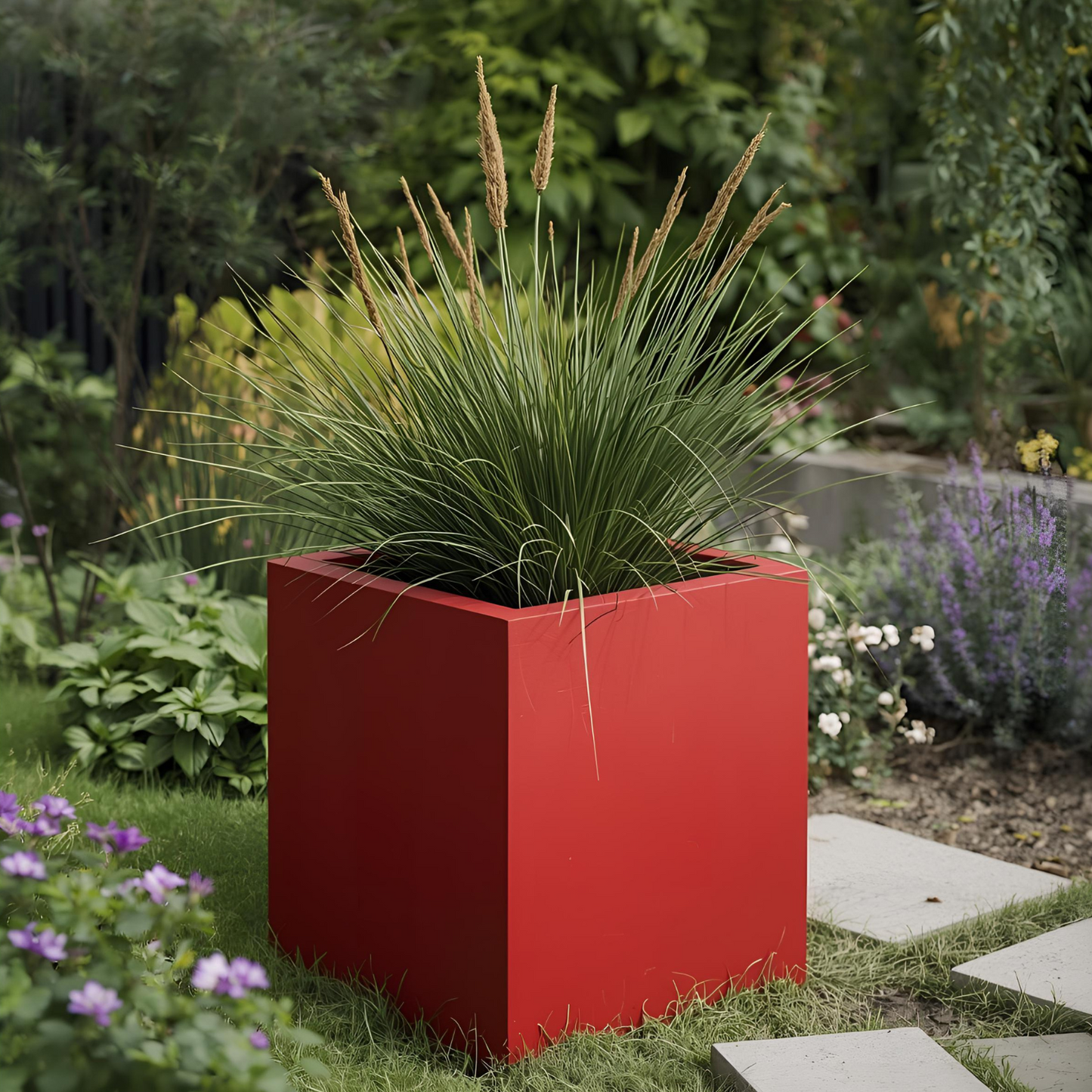 Huby Powder Coated Steel Tower Planter
